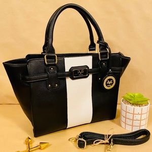 Versace 1969 (19V69 Italia) Black and Gold Shoulder Bag/Satchel/Tote Bag - NWOT